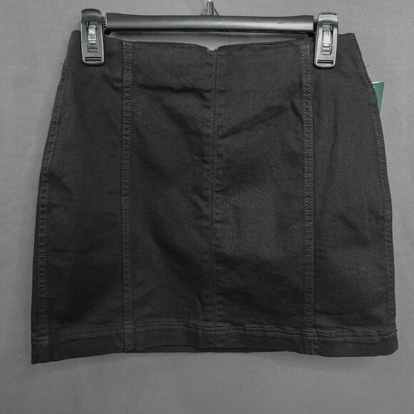 Wild Fable Womens Mini Skirt 8 Black Minimalist Academia Stretch Clean Girl NEW - Picture 1 of 6